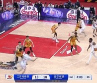 热得很！王岚嵚首节替补5分钟拿8分 两记三分全中+空切转身上篮