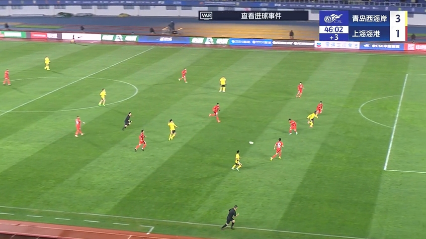 半场-海港暂1-3西海岸 颜骏凌超巨失误送礼 19岁李新翔精彩处子球